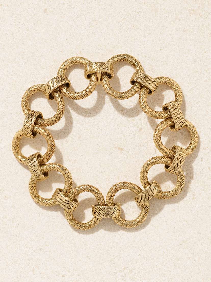 Stephanie Windsor + Georges L'enfant Vintage 1960s/1970s 18-karat Gold Bracelet