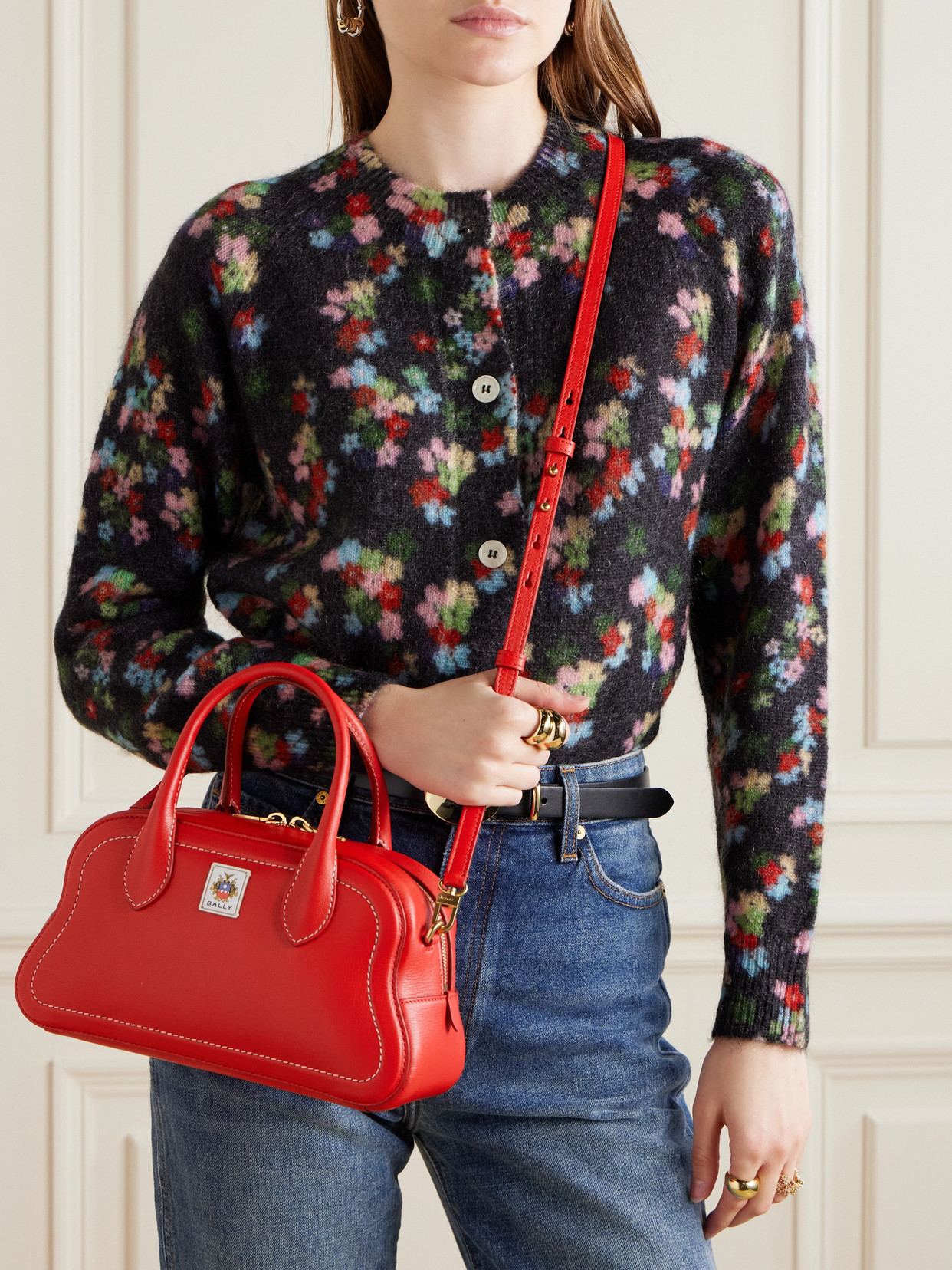 Unda Appliquéd Leather Tote
