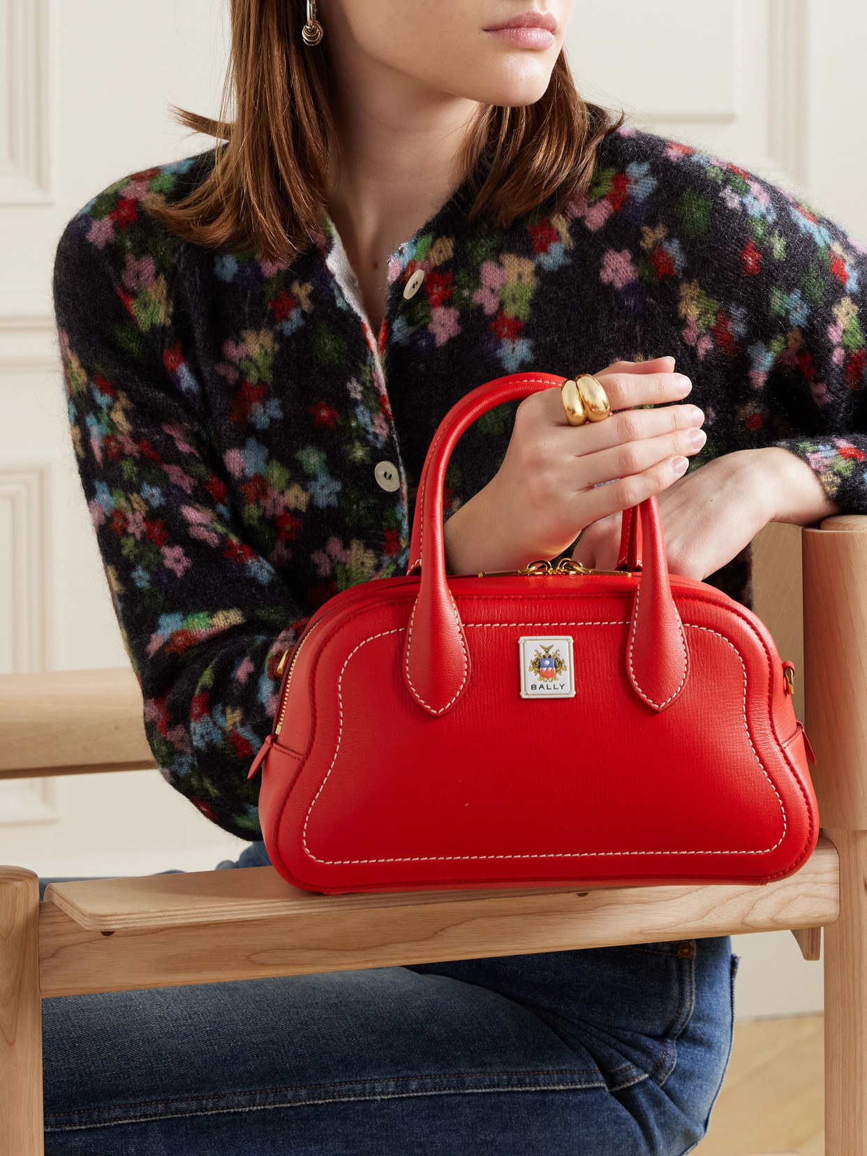 Unda Appliquéd Leather Tote