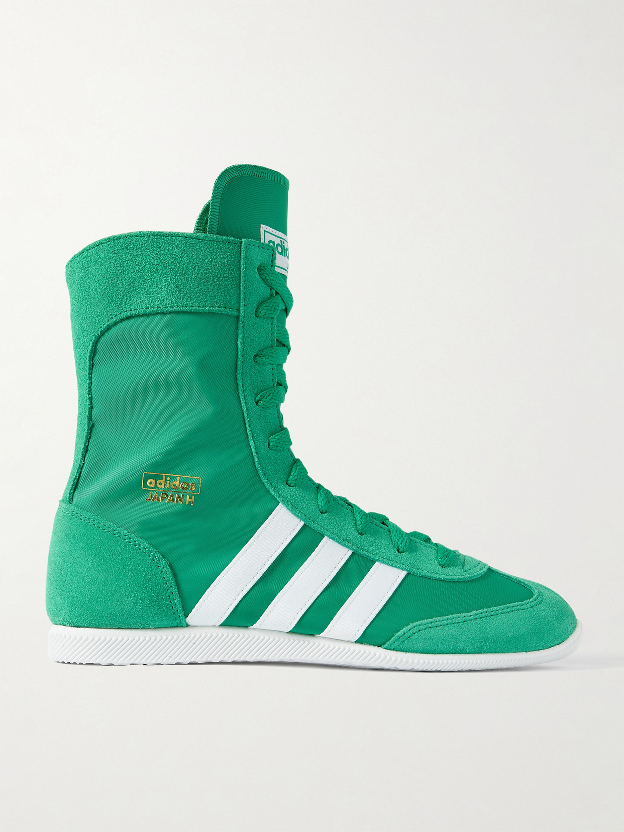 adidas Originals - Japan H Suede-trimmed Canvas High-top Sneakers - Green