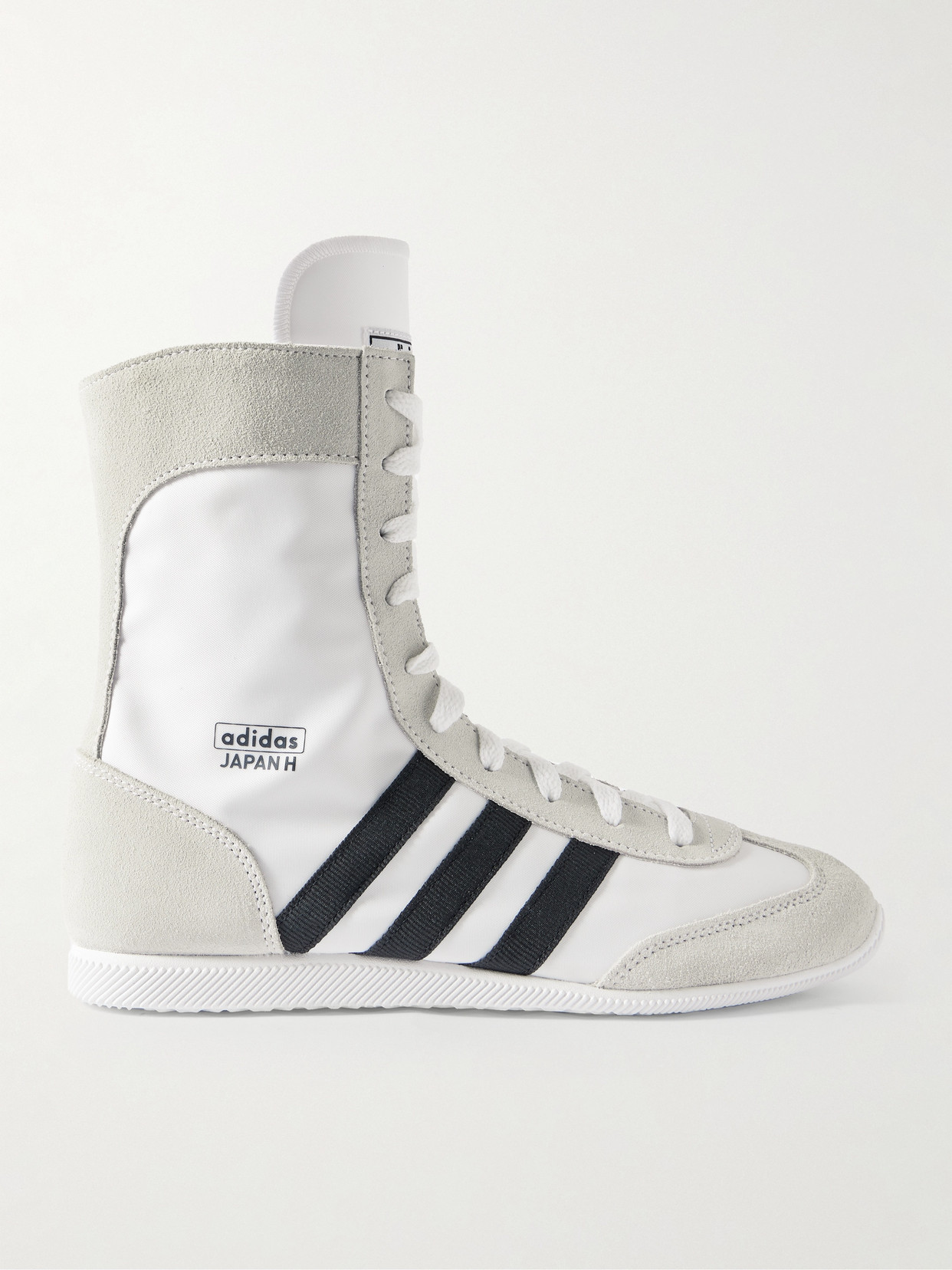 ADIDAS ORIGINALS JAPAN H SUEDE-TRIMMED CANVAS HIGH-TOP SNEAKERS