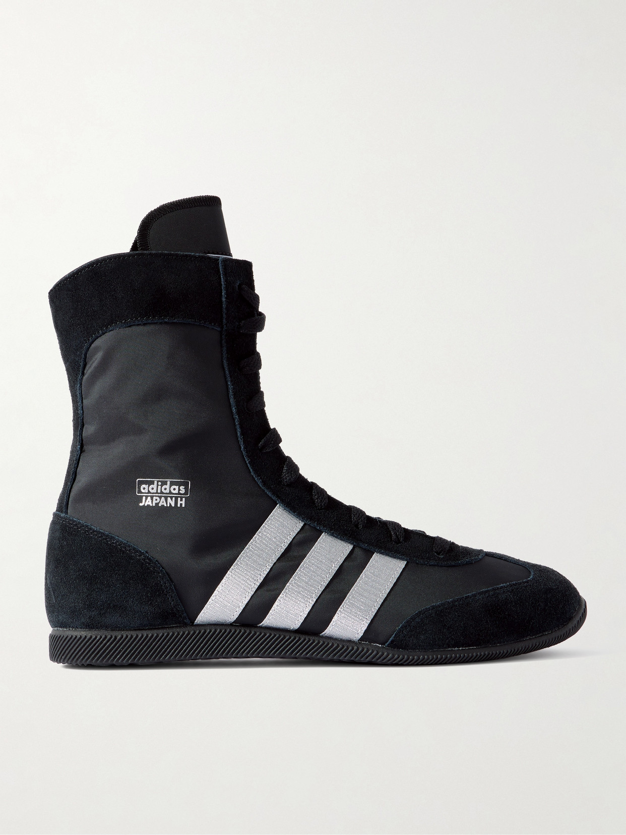 adidas Originals - Japan H Grosgrain And Suede-trimmed Canvas High-top Sneakers - Black
