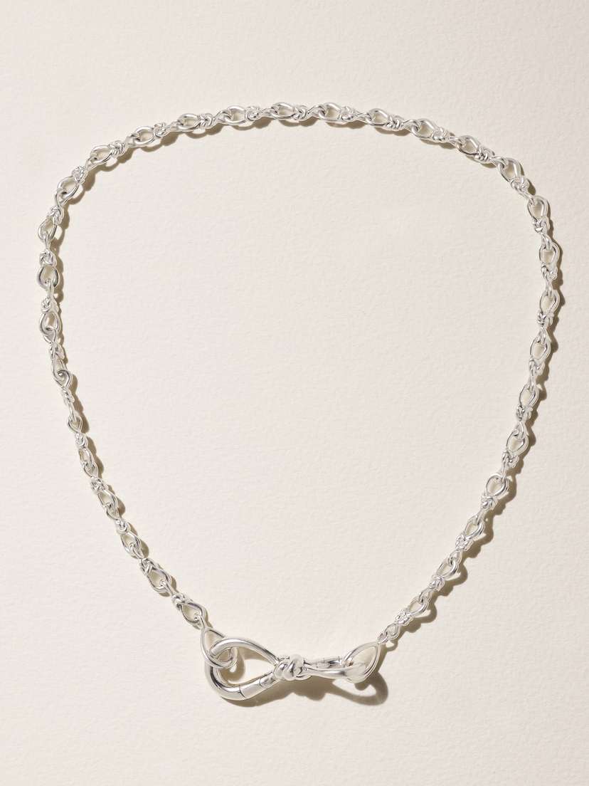 Marla Aaron True Lover's Knot Sterling Silver Necklace