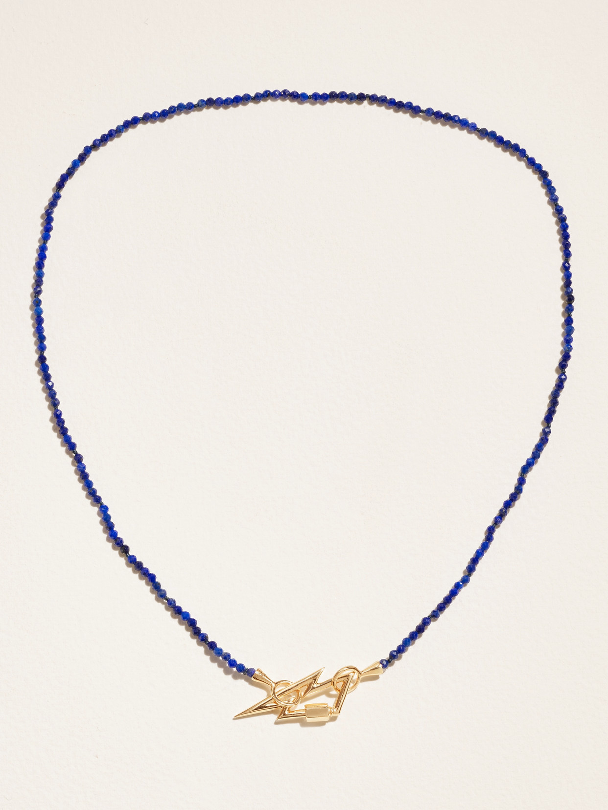 Marla Aaron Itty Bitty Strand 14-karat Gold Lapis Lazuli Necklace