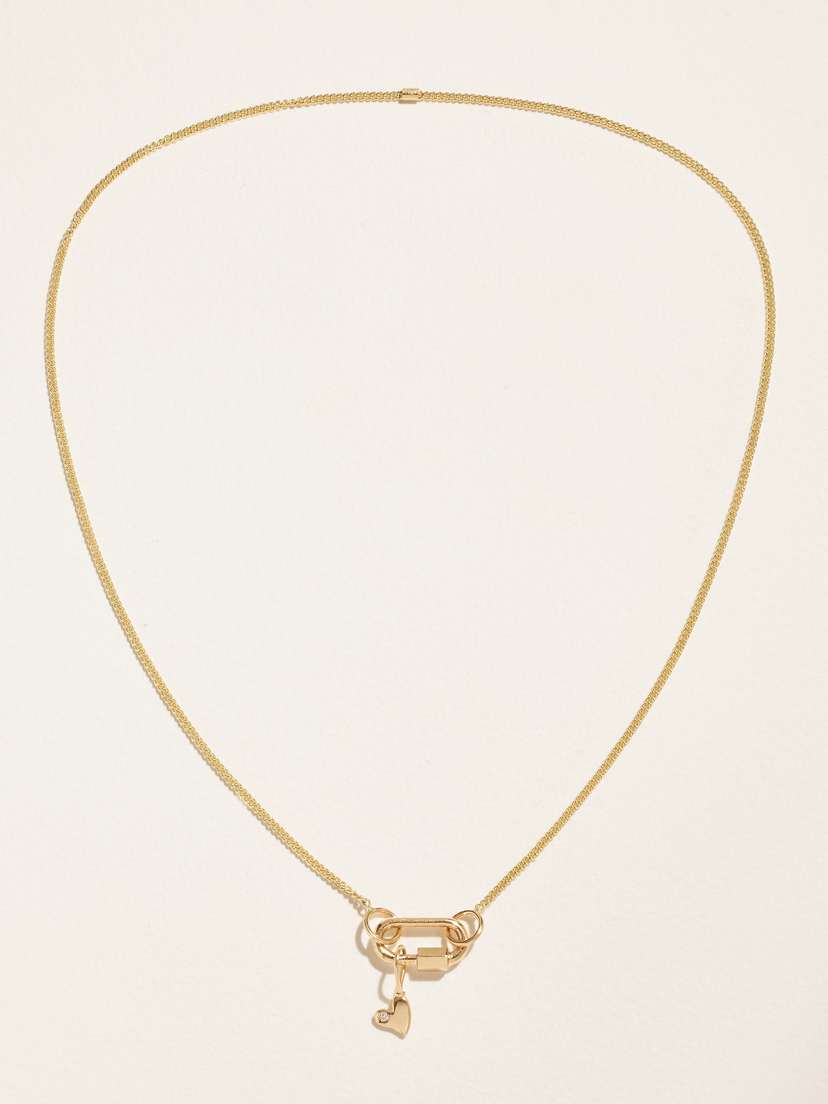 Marla Aaron Fine Curb 18-karat Gold Diamond Necklace