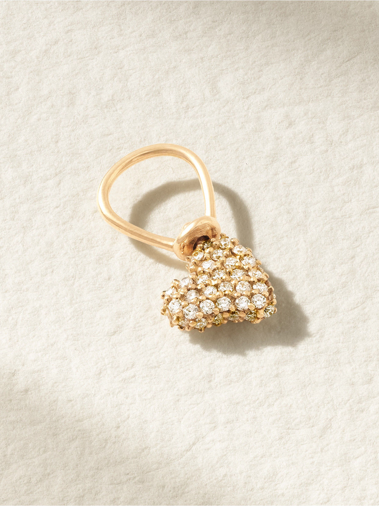 Marla Aaron - Allstone Itty Bitty Heart 18-karat Gold Diamond Pendant - One size