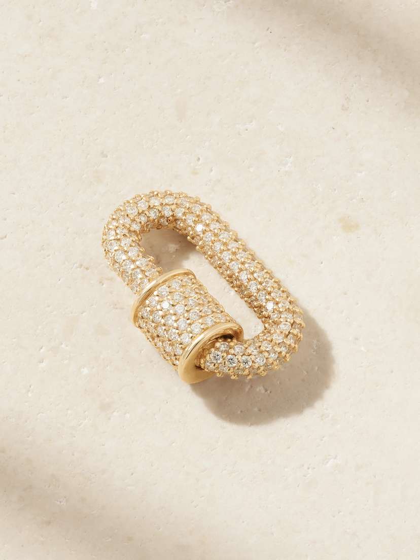 Marla Aaron Allstone Chubby Babylock 14-karat Gold Diamond Pendant