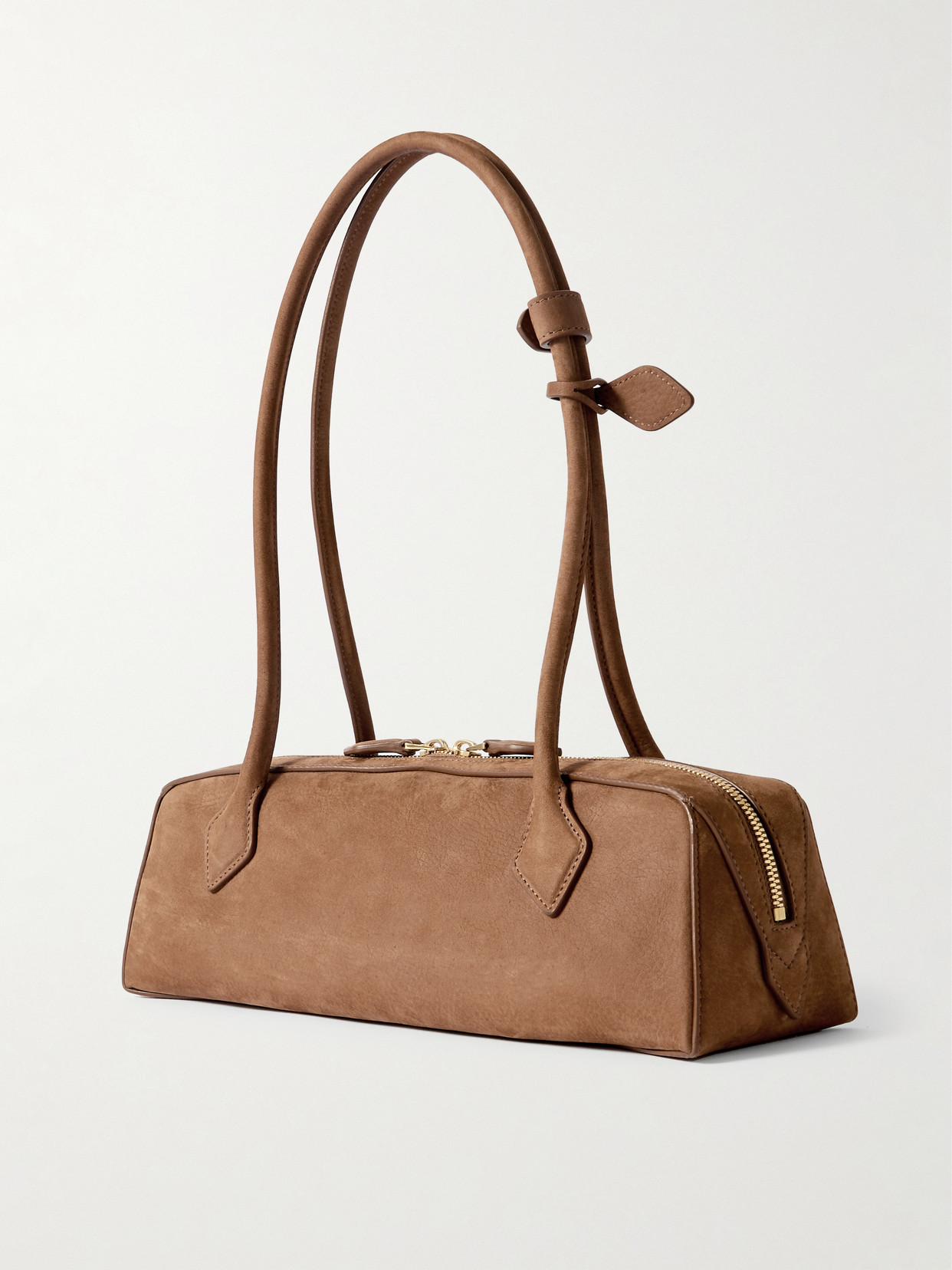 Alaïa Nubuck Le Teckel Tote Bag In Brown