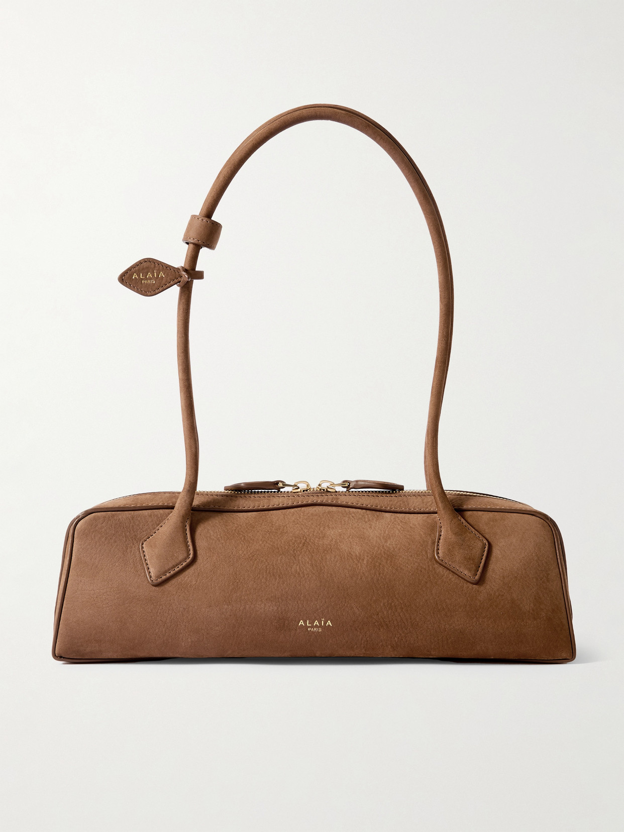 Alaïa Nubuck Le Teckel Tote Bag In Brown