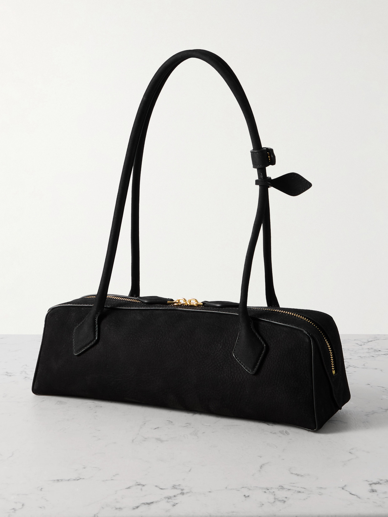 Alaïa Womens Alaia Le Teckel Branded-tag Leather Shoulder Bag In Black