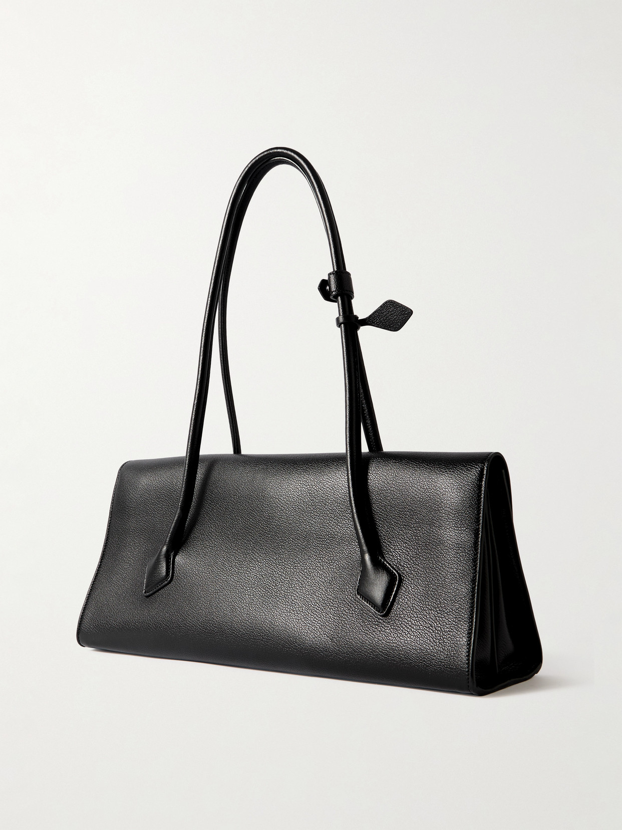 Alaïa Le Teckel Flap Textured-leather Shoulder Bag In Black