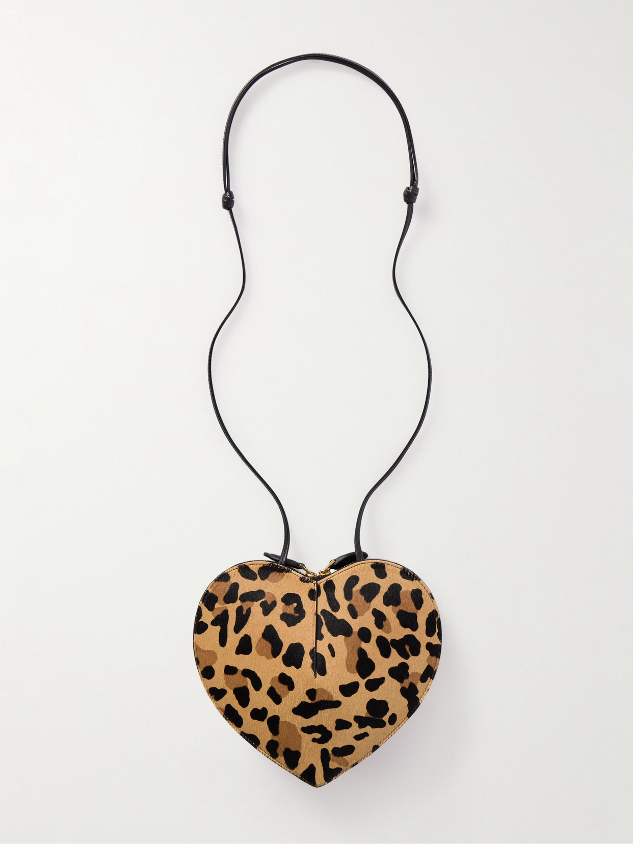 Alaïa Le Coeur Leopard-print Leather-trimmed Calf Hair Shoulder Bag In Animal Print