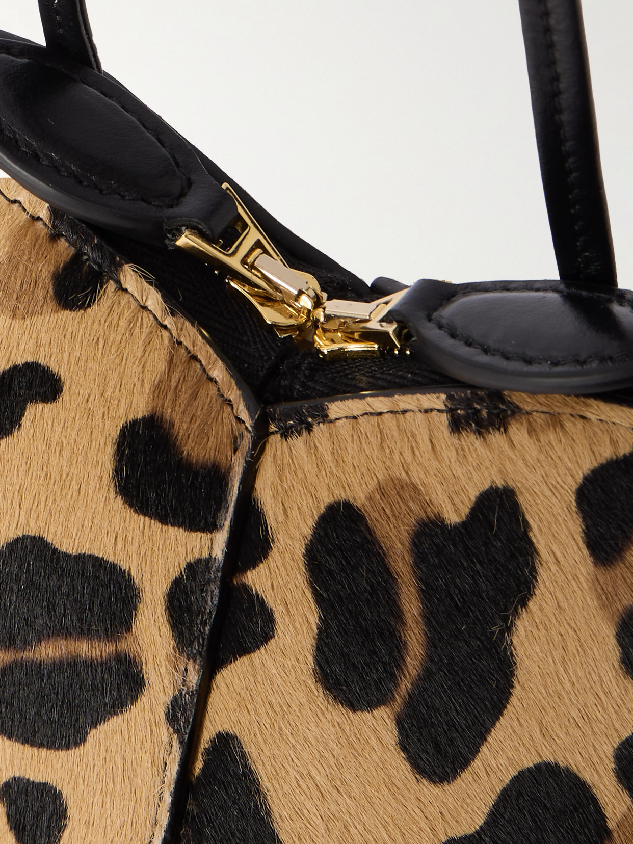 Alaïa Le Coeur Leopard-print Leather-trimmed Calf Hair Shoulder Bag In Animal Print