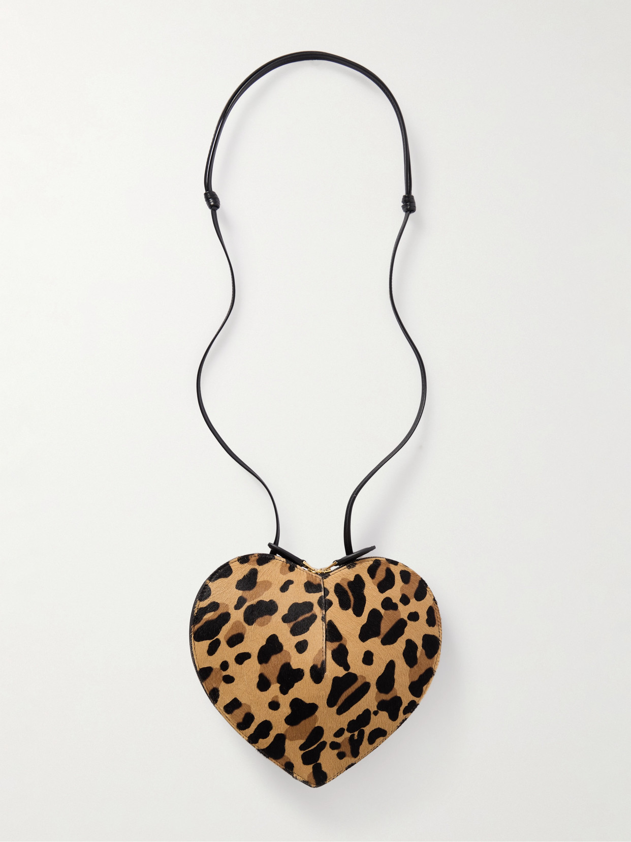 Alaïa Le Coeur Leopard-print Leather-trimmed Calf Hair Shoulder Bag In Animal Print