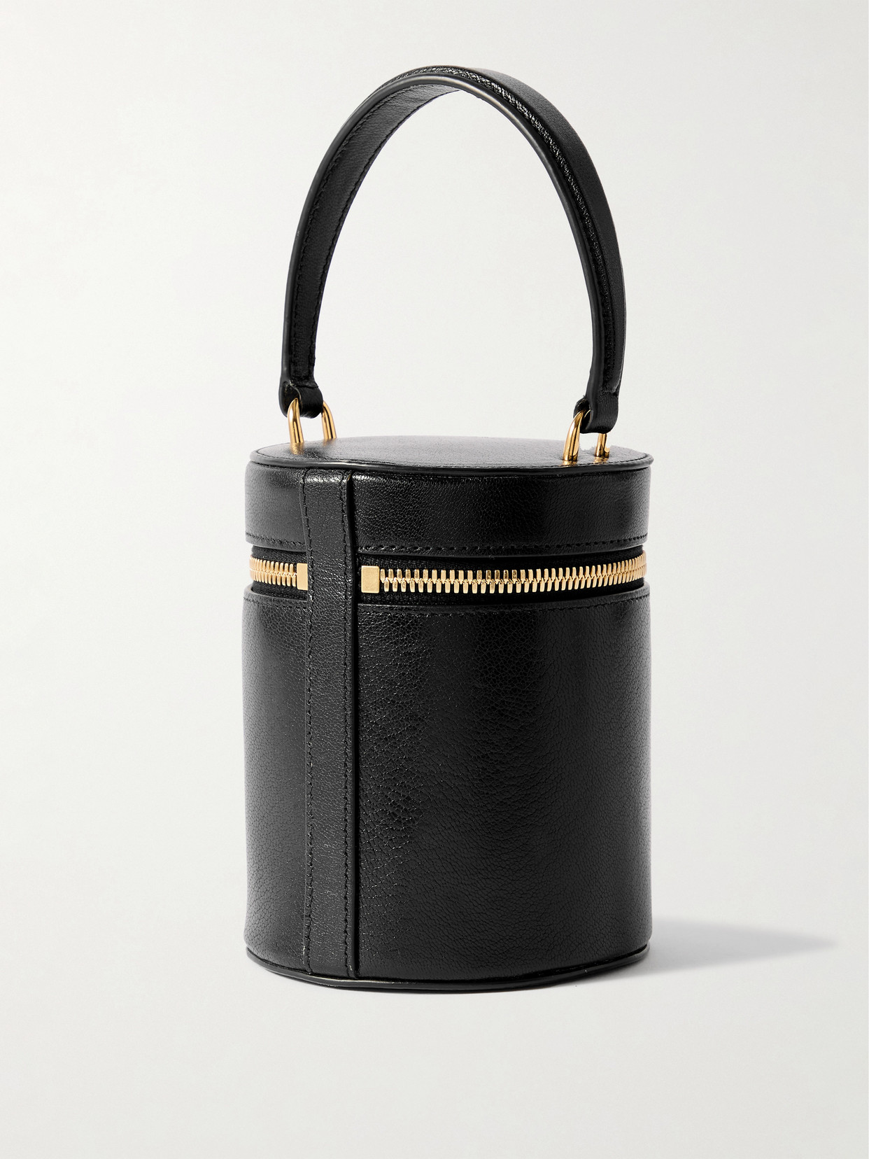 Alaïa Cylindre Vanity Small Leather Tote In Black