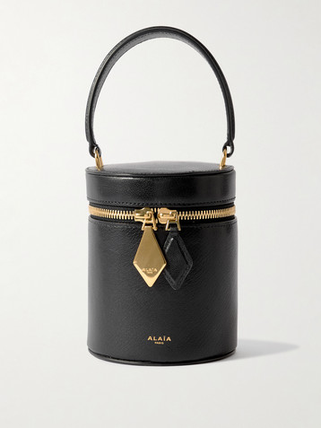 Alaïa Cylindre Vanity small leather tote