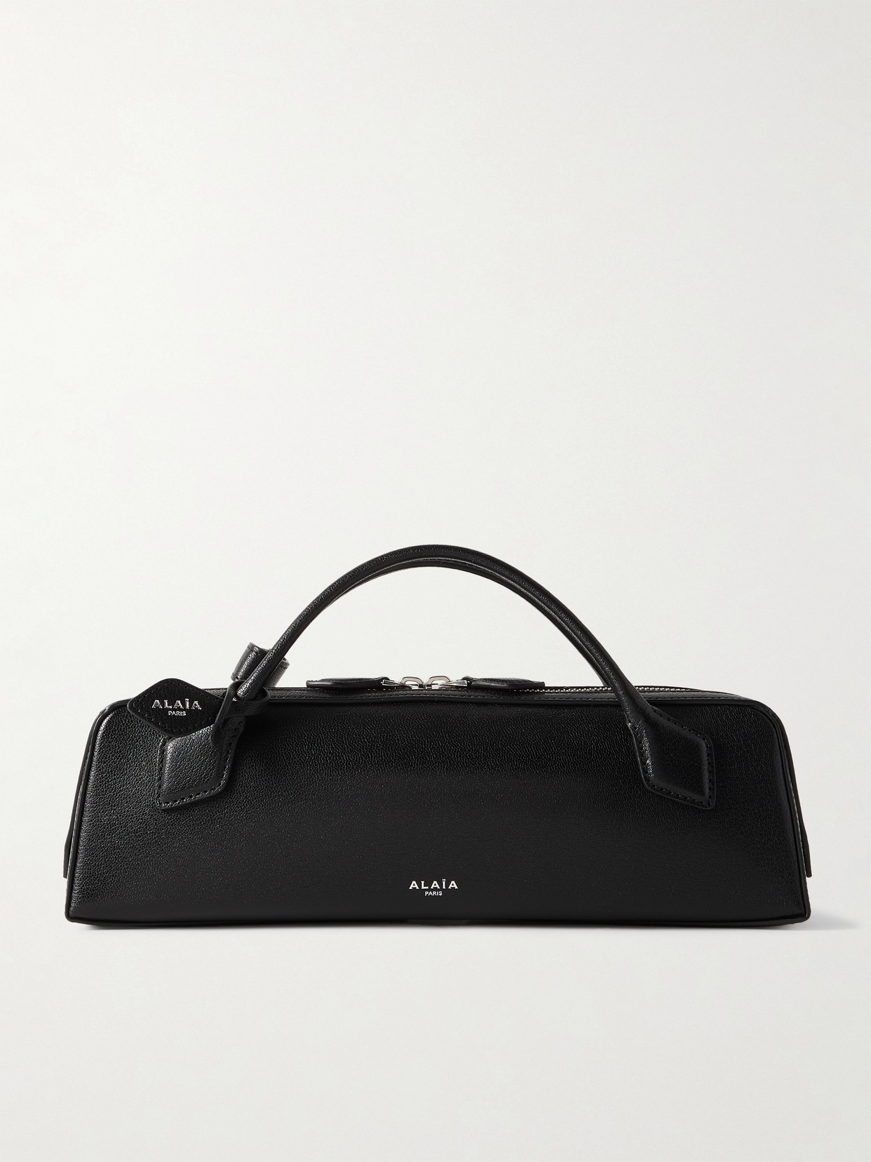 Alaïa Le Teckel Textured-leather Tote In Black