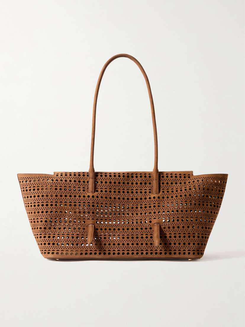Alaïa Neo Mina Perforated Nubuck Tote