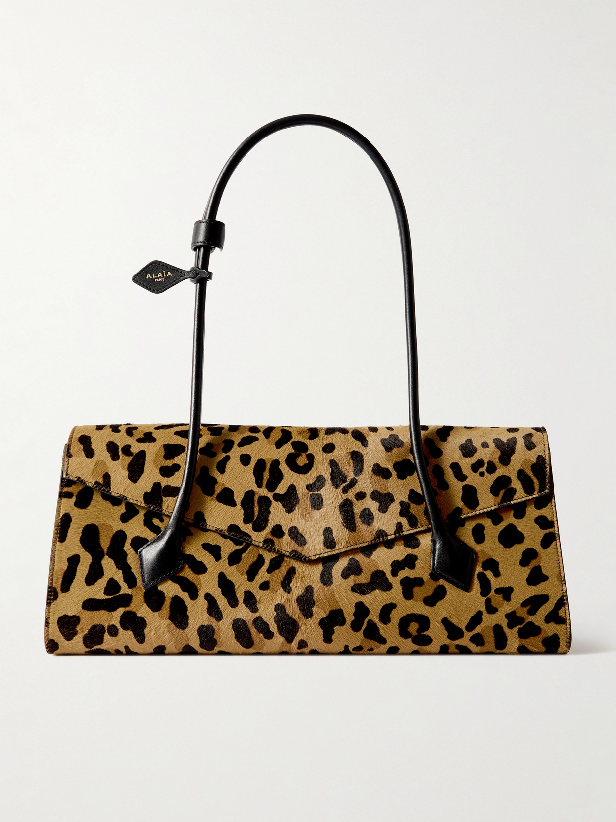 Alaïa Le Teckel Flap Leather-trimmed Leopard-print Calf Hair Shoulder Bag In Animal Print
