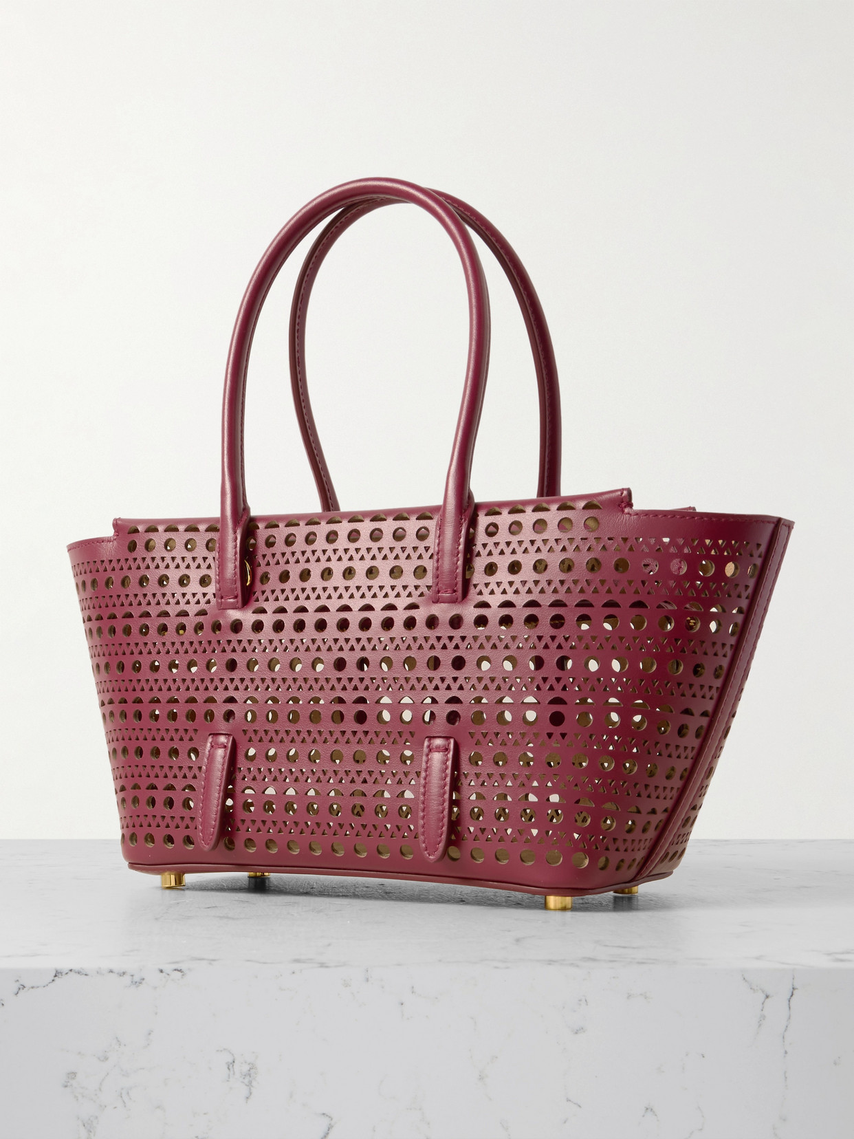 Alaïa - New Mina 20 Laser-Cut Leather Tote