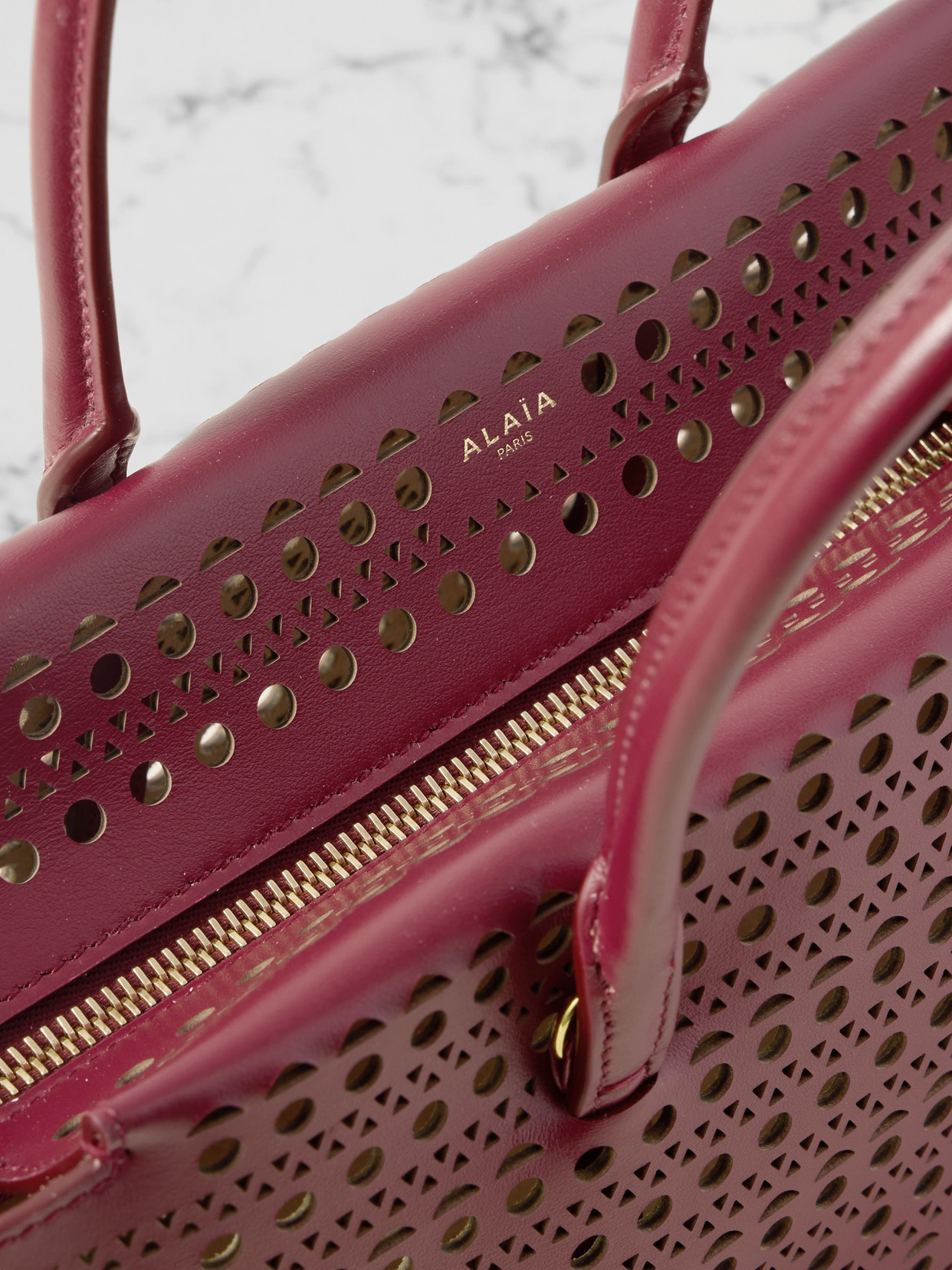 Alaïa - New Mina 20 Laser-Cut Leather Tote