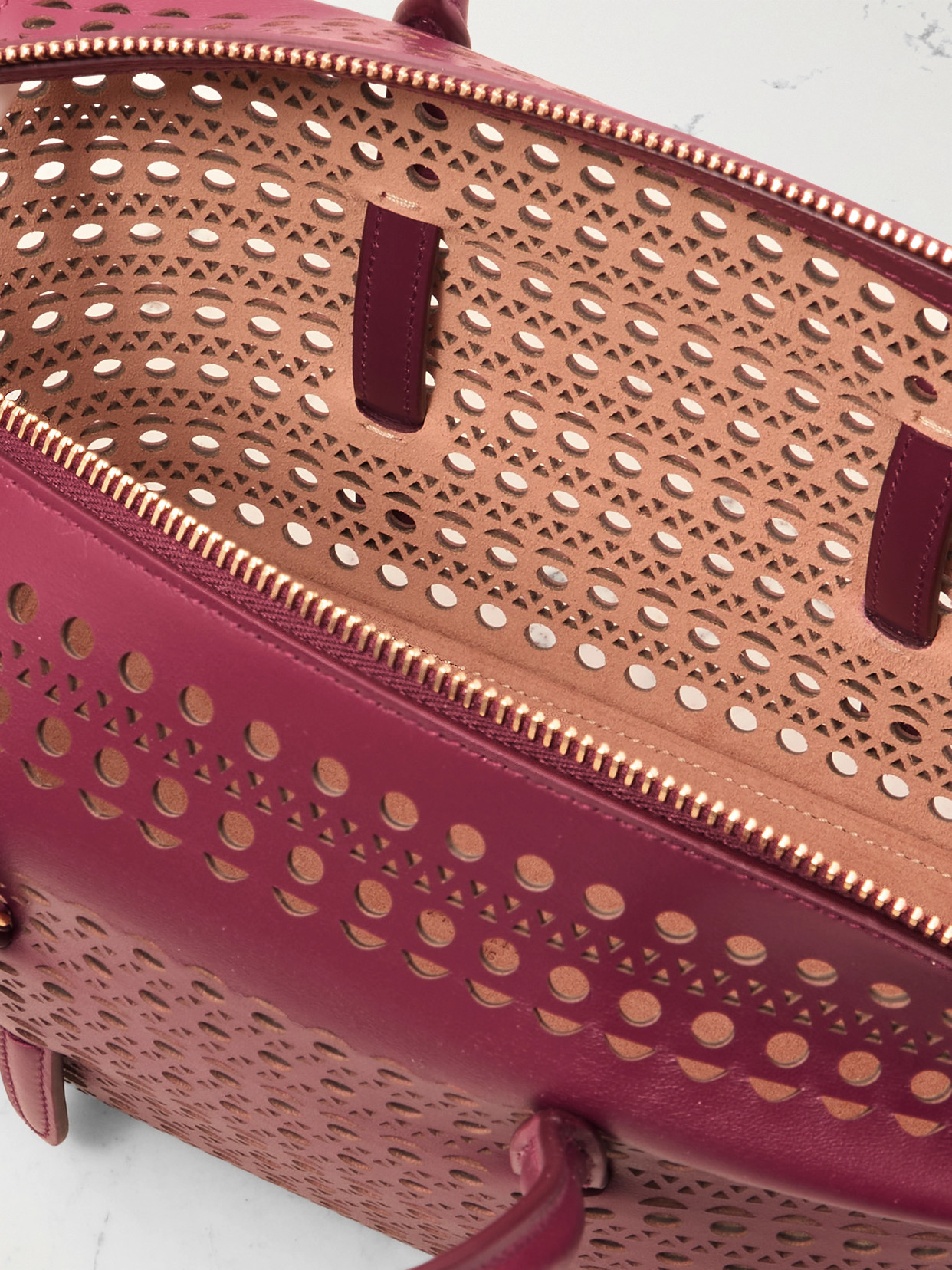 Alaïa - New Mina 20 Laser-Cut Leather Tote