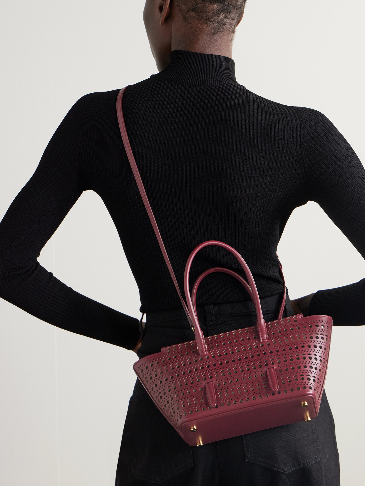 Alaïa - New Mina 20 Laser-Cut Leather Tote