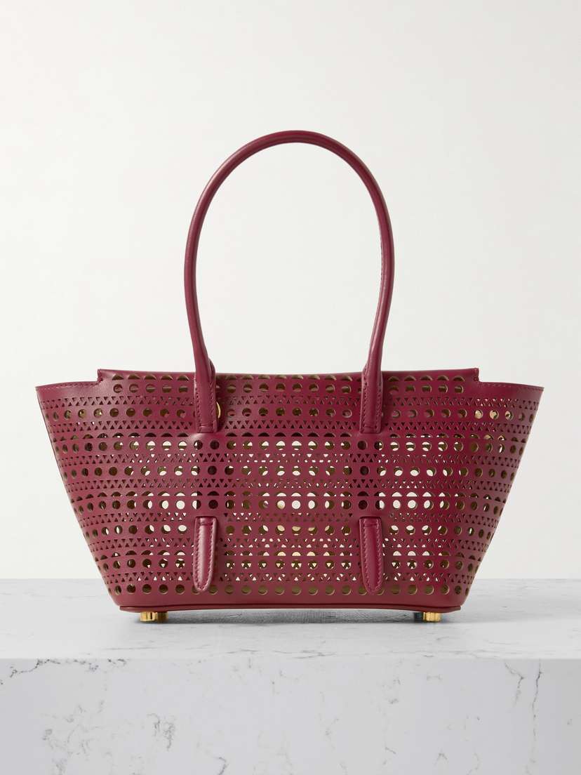 Alaïa — New Mina 20 laser-cut leather tote