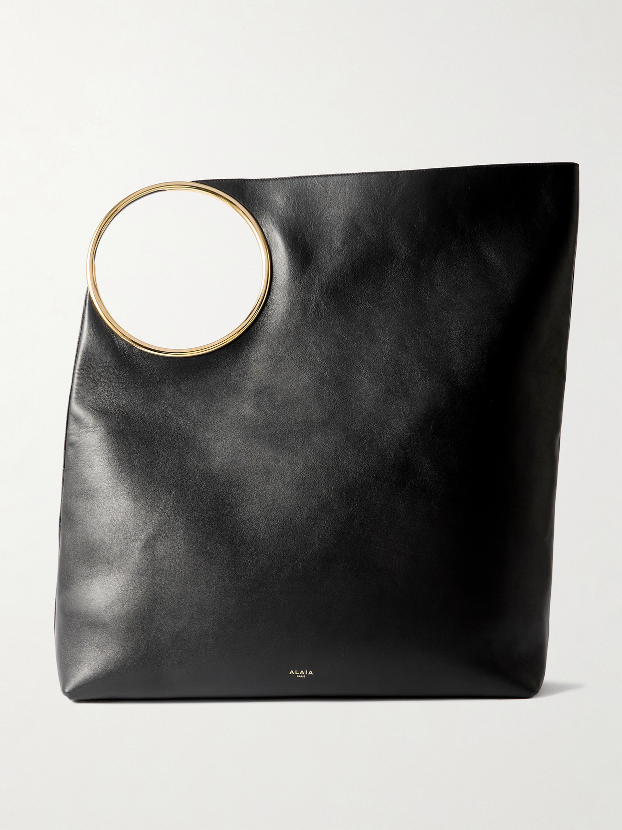 Alaïa Ring Xl Leather Tote In Black