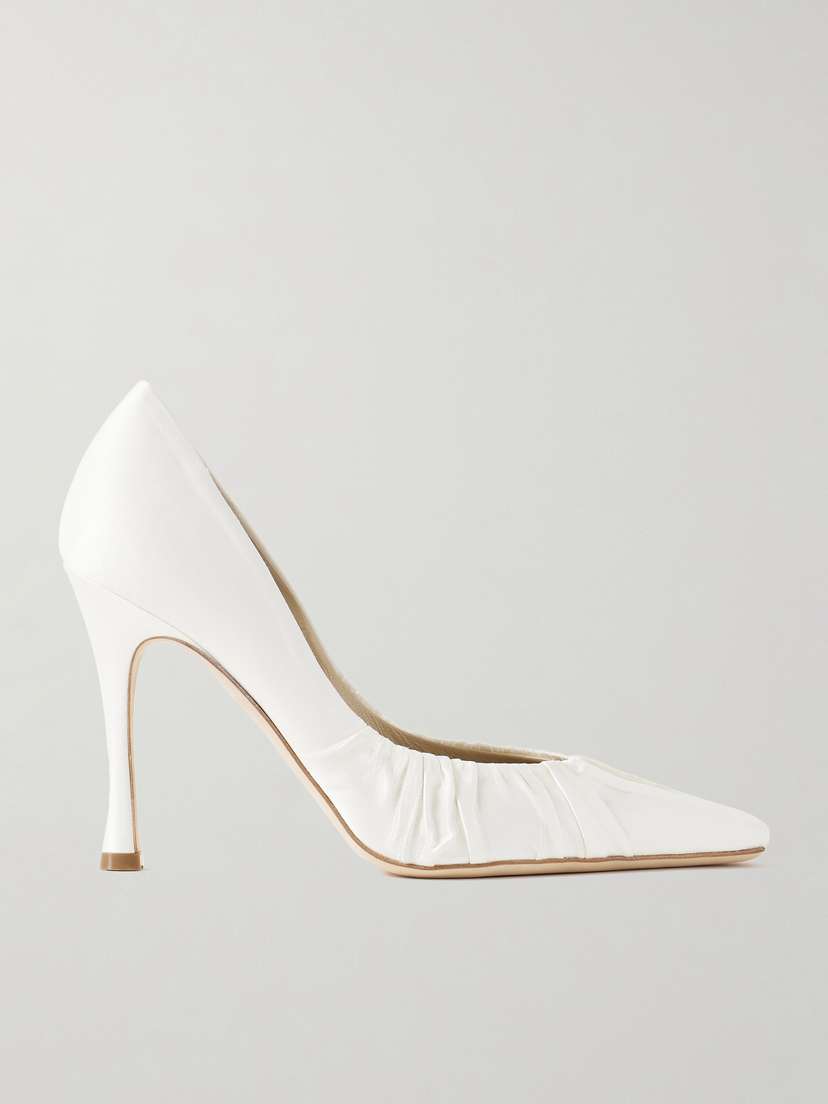Danielle Frankel Nala Ruched Satin Pumps