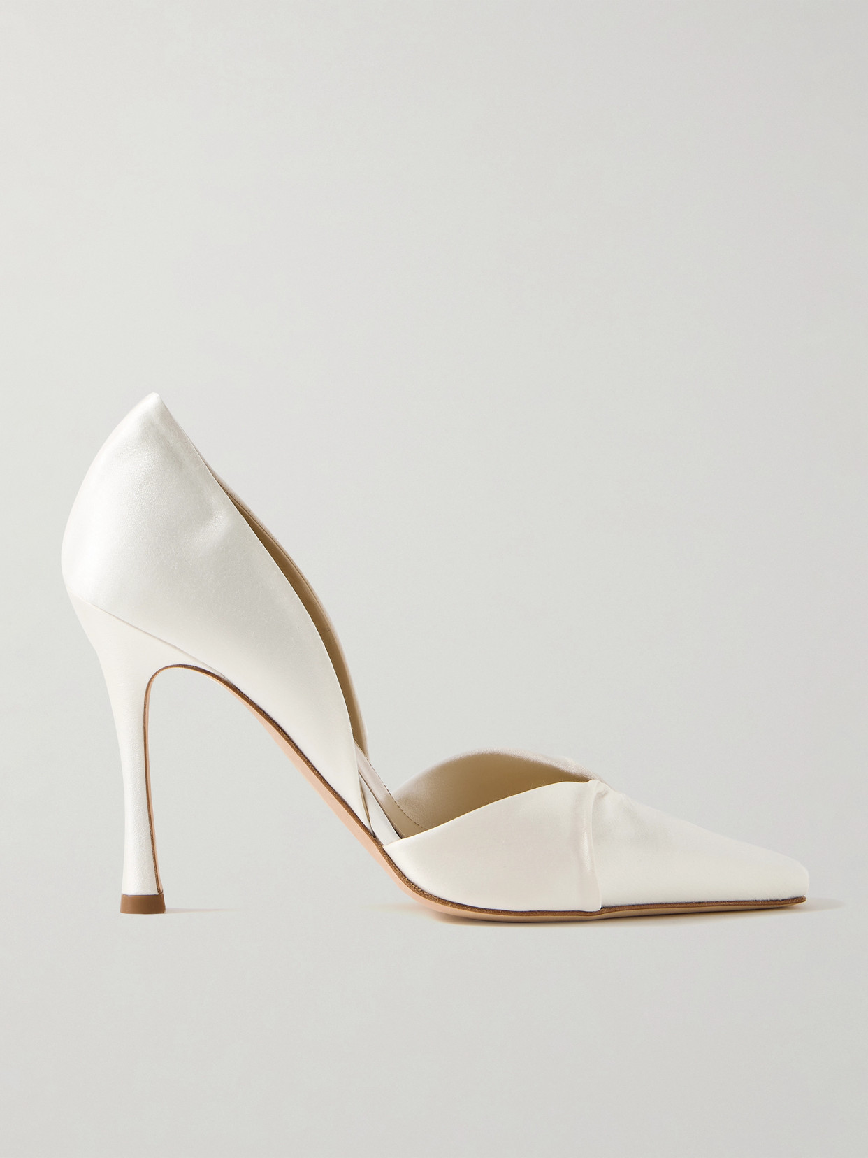 Danielle Frankel Kennedy Satin Pumps In Ivory