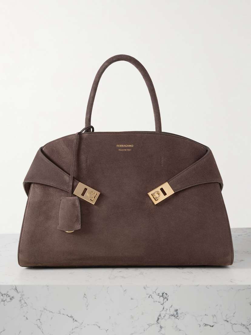 Ferragamo Hug Suede Tote