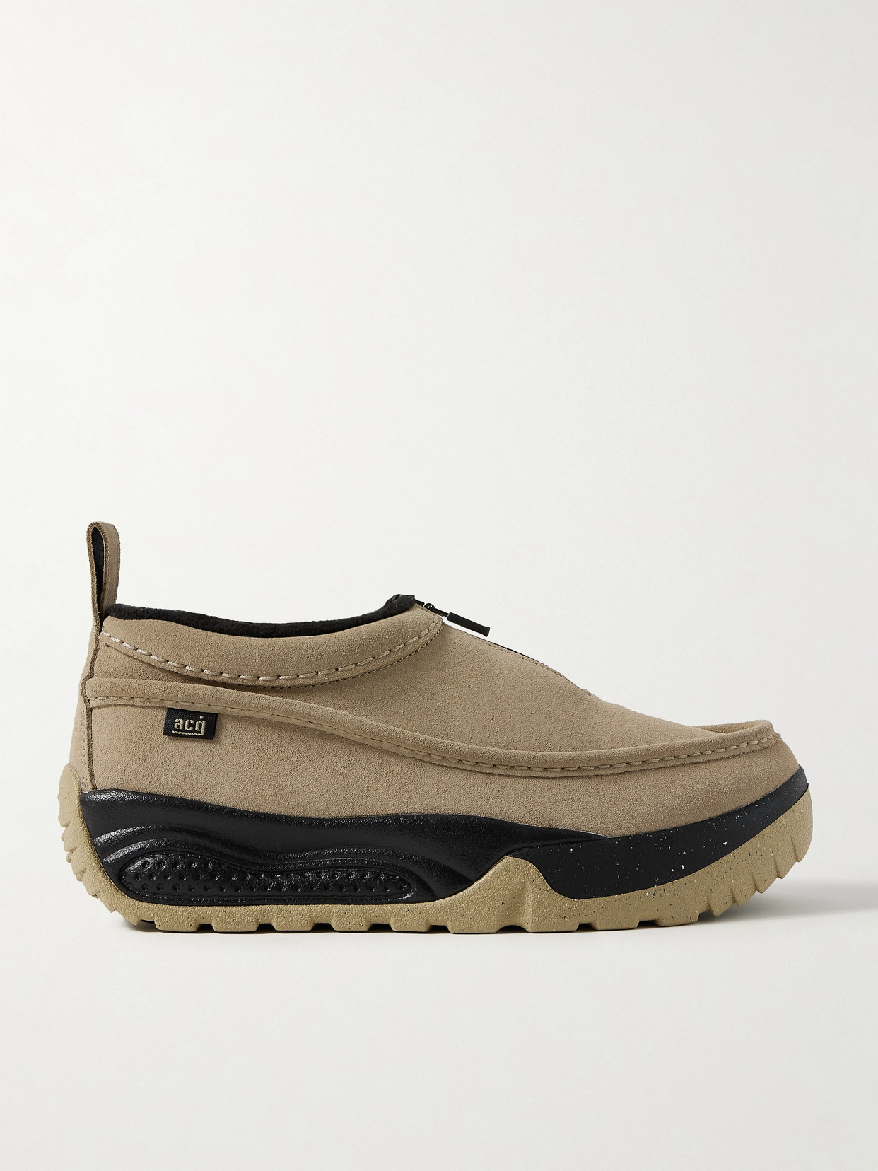 Nike Acg Izy Rubber-trimmed Suede Sneakers In Neutrals