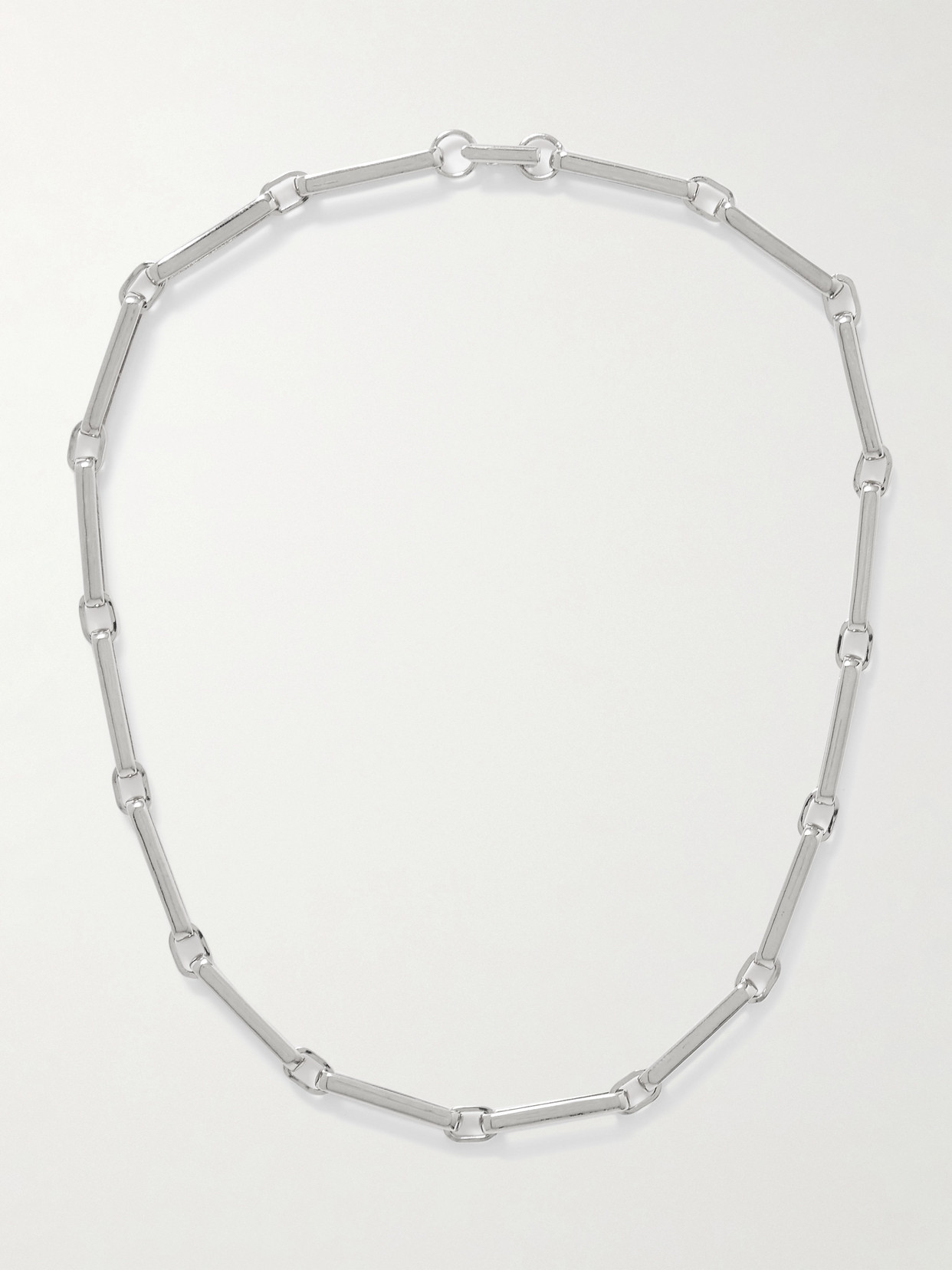 Laura Lombardi Chuisa Rhodium-plated Recycled Necklace In Silver