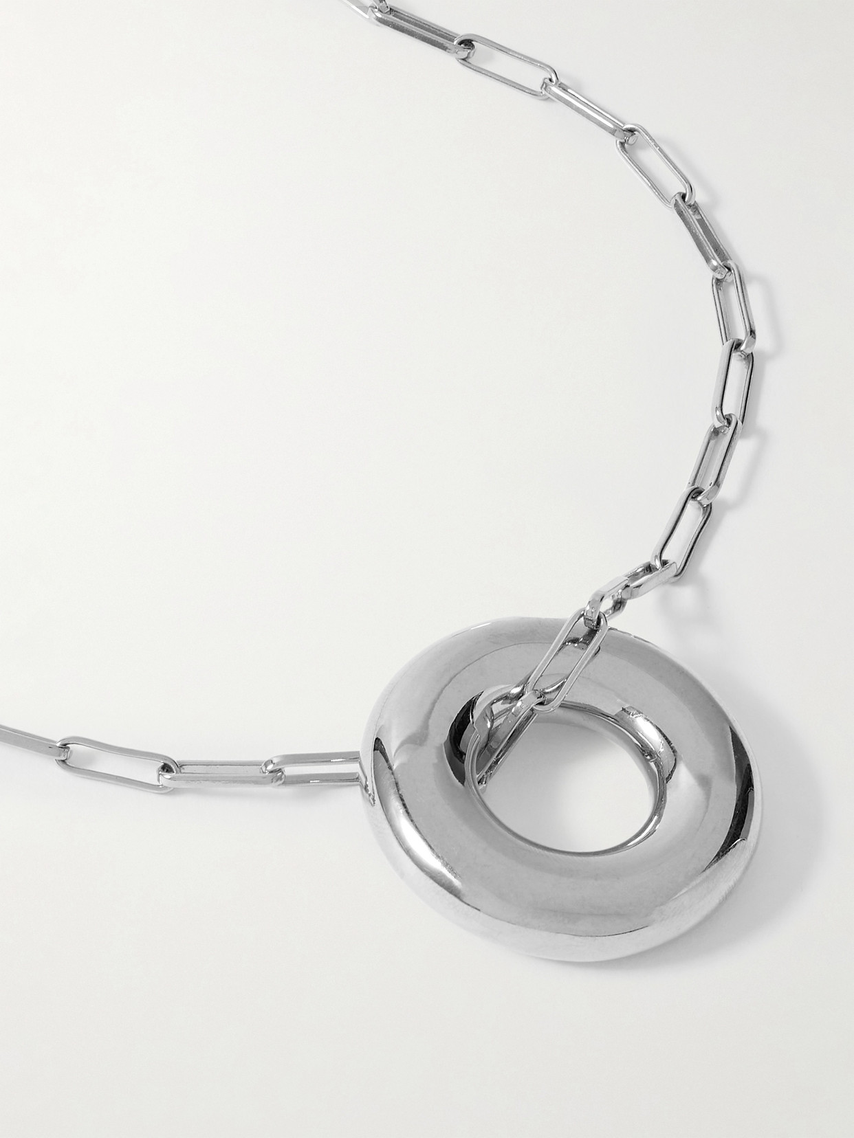 Laura Lombardi Terra Recycled Rhodium-plated Necklace In Silver