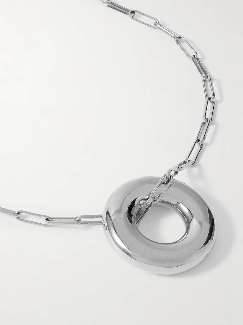 Laura Lombardi Terra Recycled Rhodium-plated Necklace