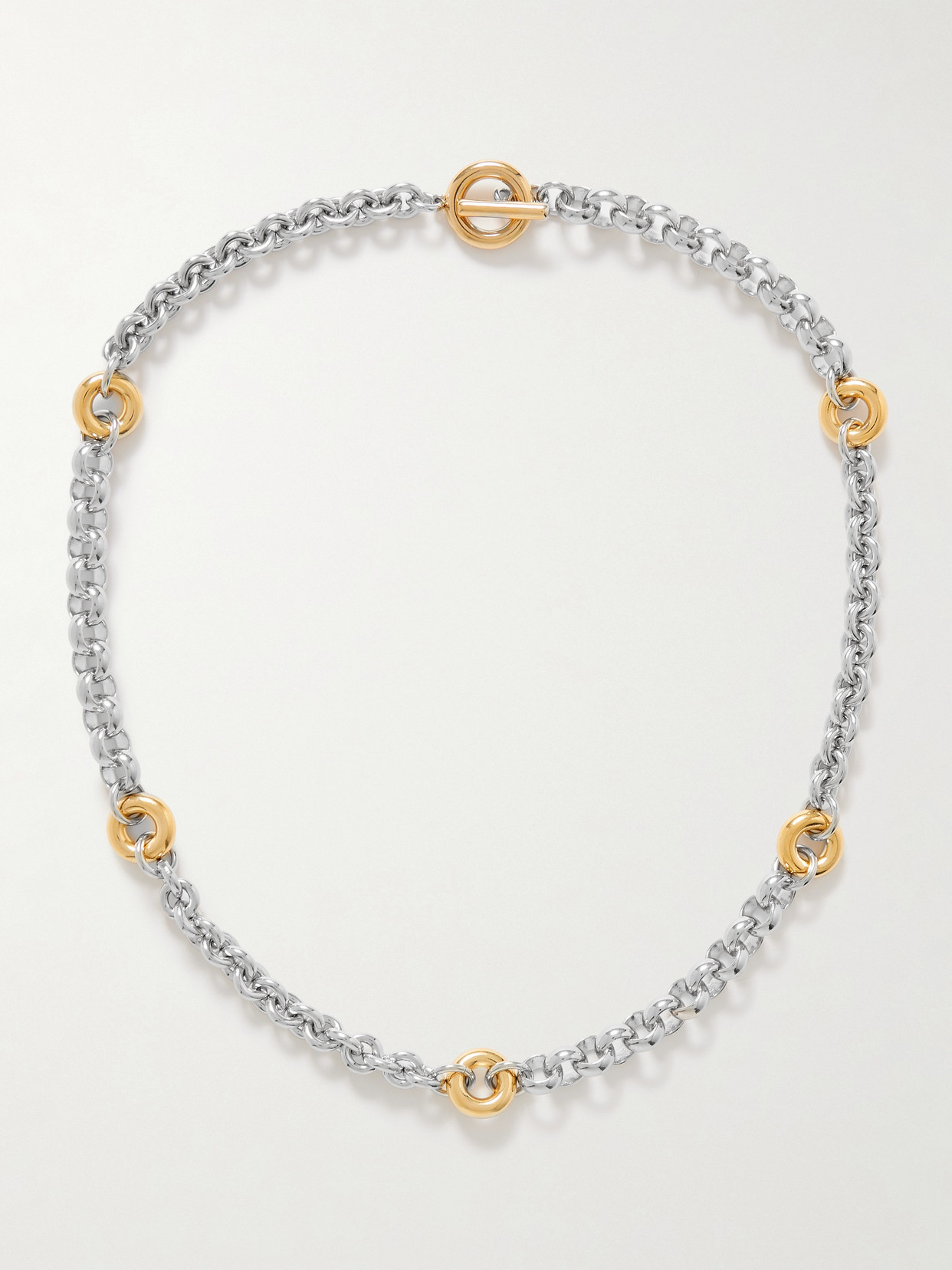 LAURA LOMBARDI FILLIA RECYCLED PLATINUM-PLATED AND GOLD-PLATED NECKLACE