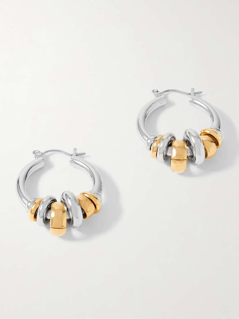 Laura Lombardi Radda Recycled Gold- And Platinum-plated Hoop Earrings