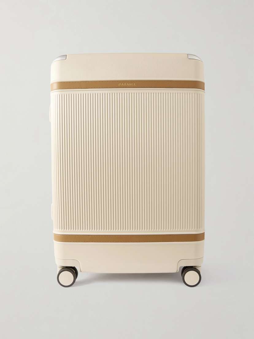 Paravel Aviator Grand Vegan Leather-trimmed Recycled-hardshell Suitcase