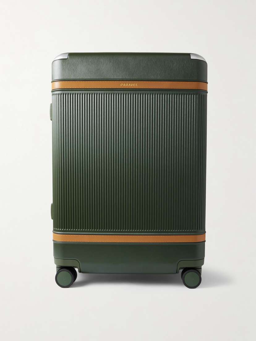 Paravel Aviator Grand Vegan Leather-trimmed Recycled-hardshell Suitcase