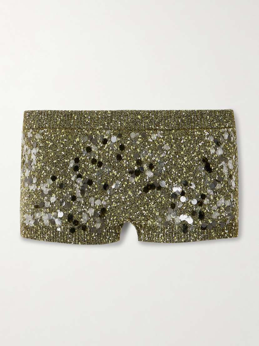 Gucci Sequined Bouclé Shorts