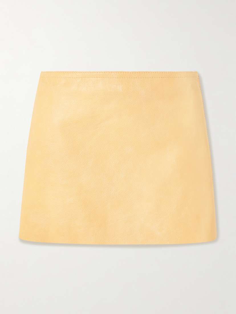 Gucci Textured-leather Mini Skirt