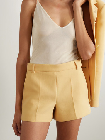Gucci Embroidered grain de poudre wool shorts