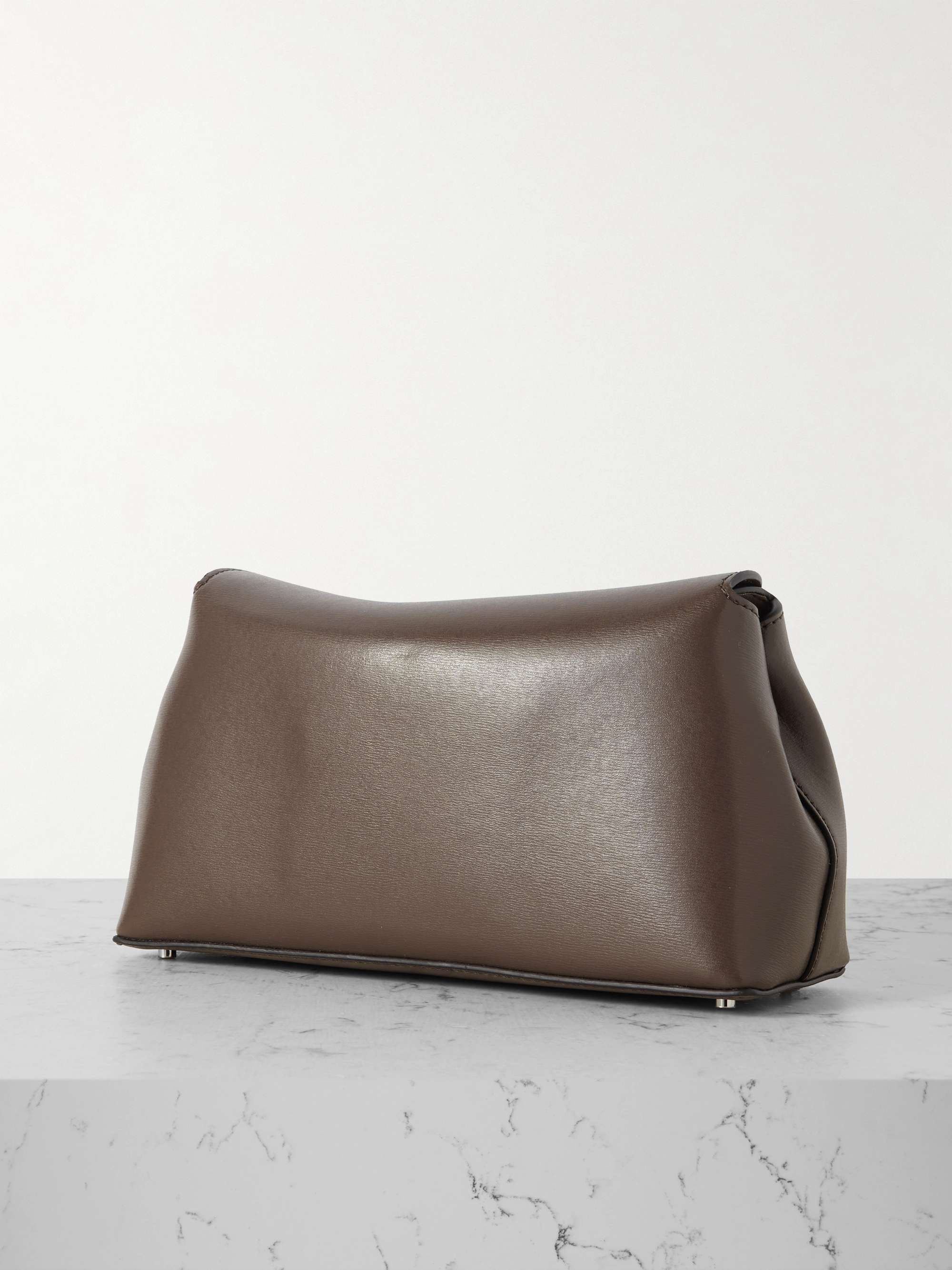 TOTEME T-Lock leather clutch