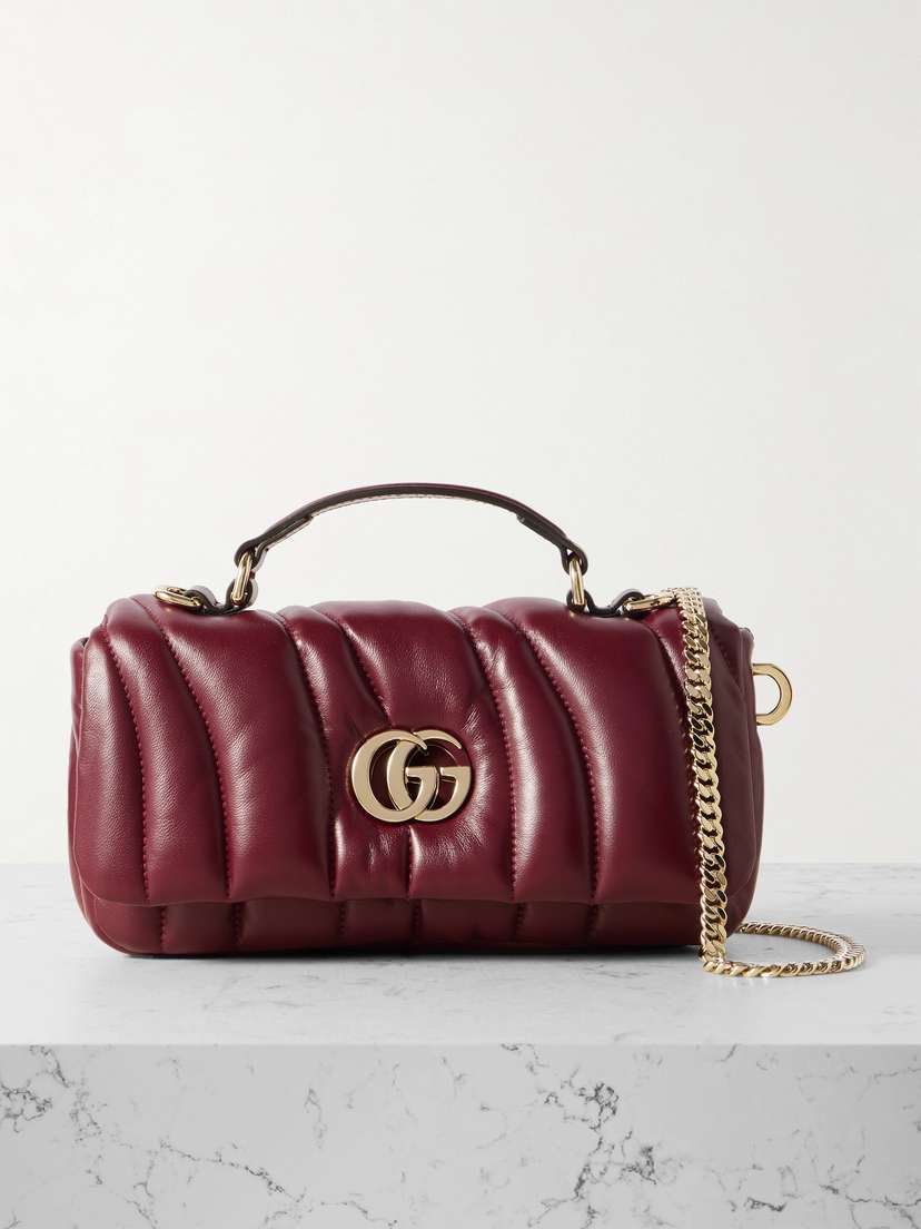 Gucci Gg Milano Padded Quilted Leather Shoulder Bag