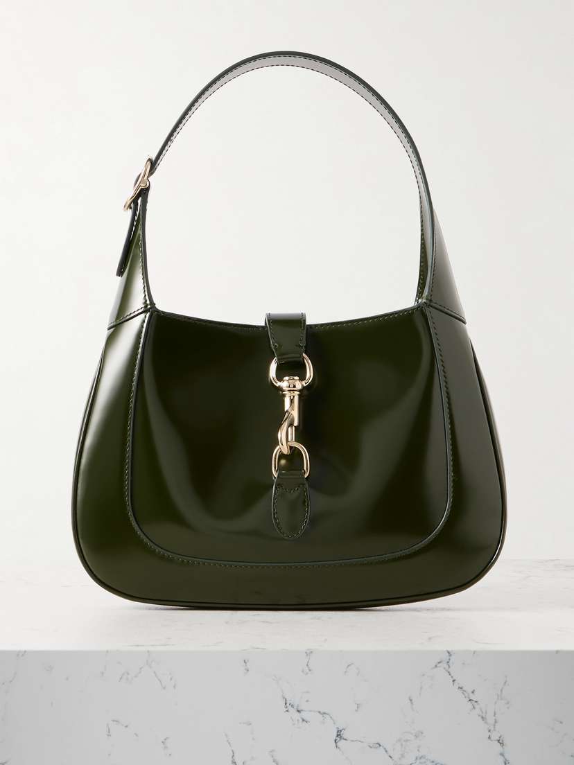 Gucci Jackie Small Glossed-leather Shoulder Bag