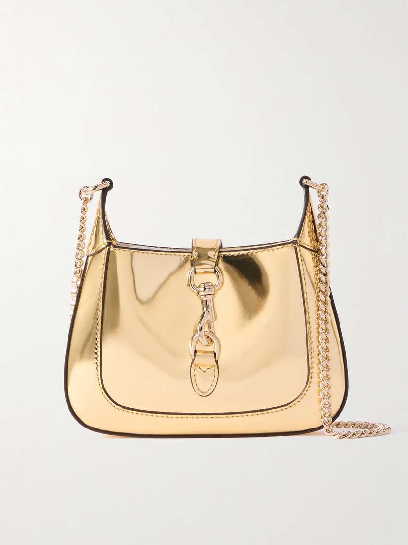 Gucci Jackie Notte Mini Mirrored-leather Shoulder Bag