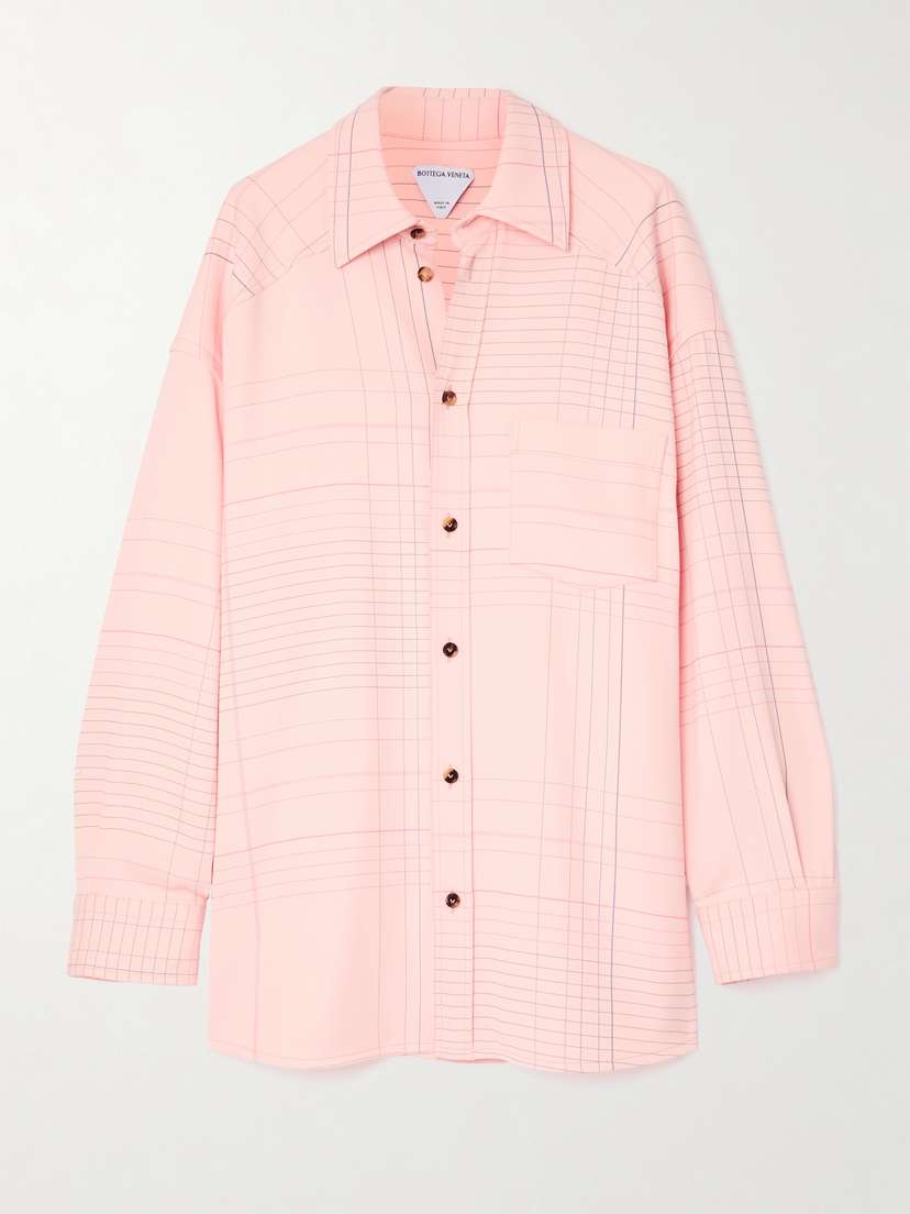 Bottega Veneta Checked Crepe Shirt