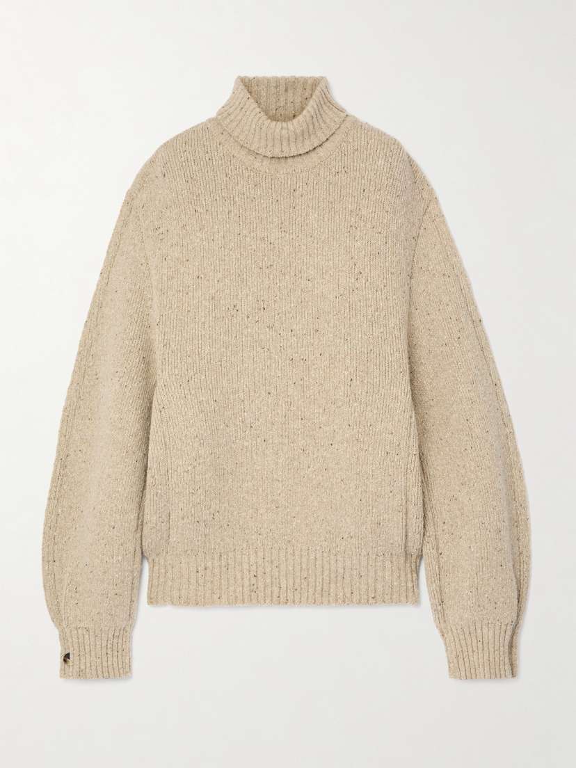 Bottega Veneta Button-detailed Wool Turtleneck Sweater