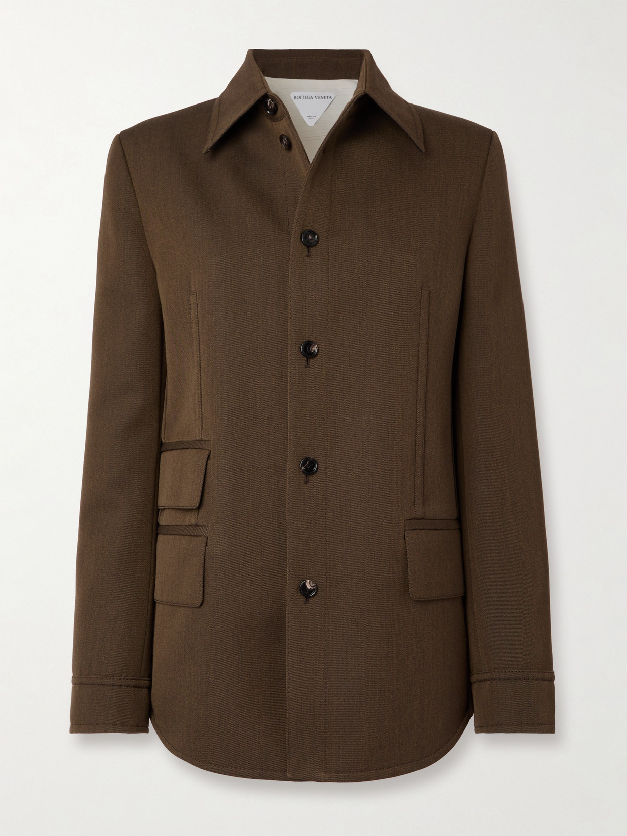 Bottega Veneta Wool-twill Jacket In Brown